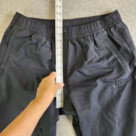 Vintage Nike Joggers Mens Extra Large Black Nylon Blue Tag 90s Back Pocket VTG - Picture 12 of 15